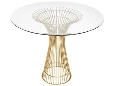 Worlds Away 42" Round Glass Dining Table WAPOWELL42