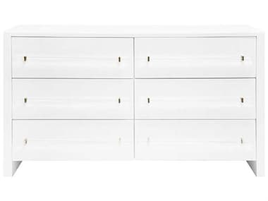 Worlds Away 60" Wide 6-Drawers Gold Double Dresser WALUKEWH