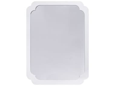Worlds Away White Lacquer 30''W x 40''H Rectangular Wall Mirror WAAMELIAWH