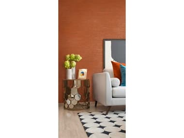 York Wallcoverings Color Digest Orange Ramie Weave Wallpaper YWCD1036N