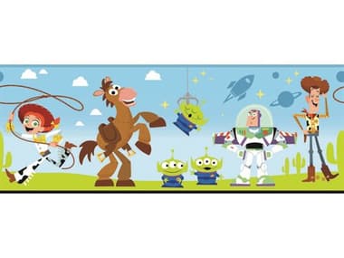 York Wallcoverings Disney Kids Vol-4 Green Disney and Pixar Toy Story-4 Wallpaper Border YWDI1018BD