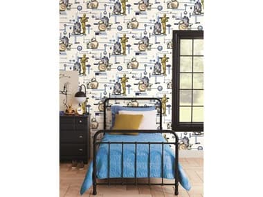 York Wallcoverings Disney Kids Vol-4 Blue / Gold Star Wars - The Rise of Skywalker, Droids Wallpaper YWDI0948