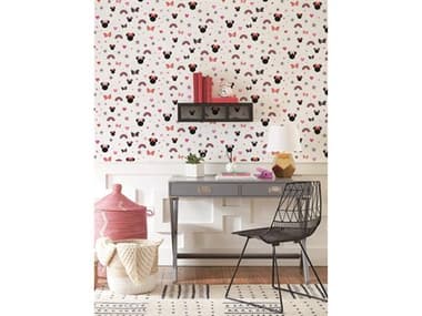 York Wallcoverings Disney Kids Vol-4 Red Disney Minnie Mouse Rainbow Wallpaper YWDI0992