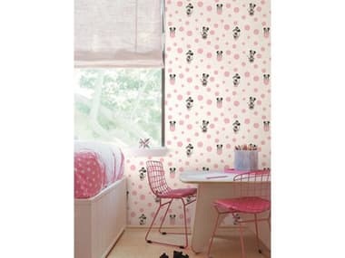York Wallcoverings Disney Kids Vol-4 Pink Minnie Dots Wallpaper YWDI1027
