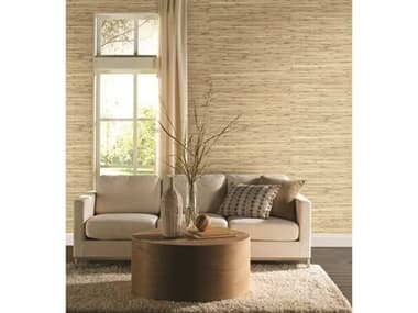 York Wallcoverings Grasscloth Resource Library Beige / Taupe River Grass Wallpaper YWNZ0781