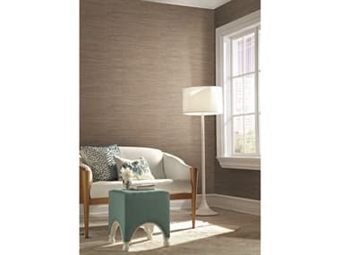 York Wallcoverings Grasscloth Resource Library Sand / Silver Lustrous Grasscloth Wallpaper YWY6201604