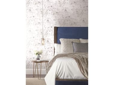 York Wallcoverings Impressionist Gray Floral Dreams Wallpaper YWCL2520