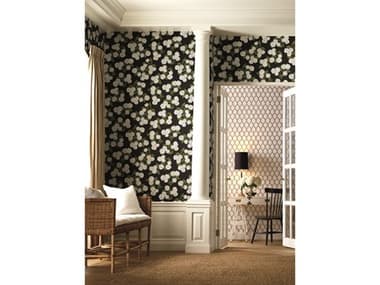 York Wallcoverings Black / White Hydrangea Wallpaper YWRI5146