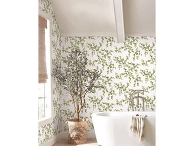 York Wallcoverings Simply Farmhouse Green Creeping Fig Vine Wallpaper YWFH4036