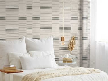 York Wallcoverings Stripes Resource Library Black / Beige Dashing Stripe Wallpaper YWSR1575