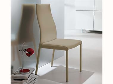 YumanMod Bali Leather Beige Upholstered Side Dining Chair YMOZ020101D