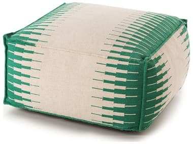 YumanMod 27" White Green Fabric Upholstered Ottoman YMET3147070103