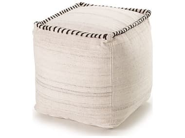 YumanMod 17" White Fabric Upholstered Ottoman YMET3174545102