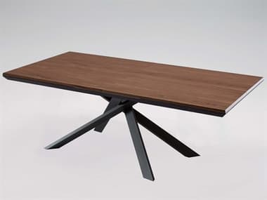 YumanMod Quadron 78" Extendable Rectangular Wood Walnut Dining Table YMOZ010103