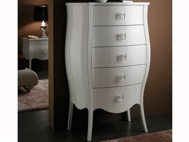YumanMod Victoria White High Gloss Lacquer Five-Drawers Chest of Drawers YMCR51557