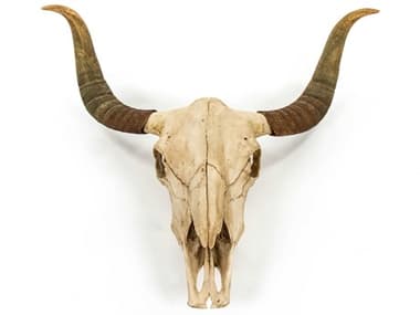 Zentique Antique Off-White Bull Skull 3D Wall Art ZENSHI032