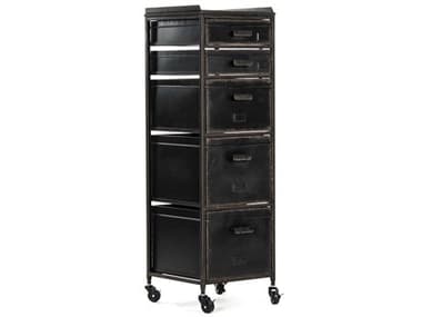 Zentique 14" Antique Black File Cabinet ZENPC048