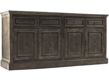 Zentique 68'' Oak Wood Limed Charcoal Sideboard ZENT105E271