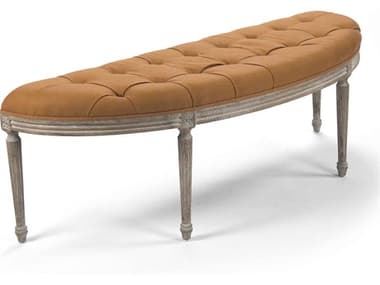 Zentique Oak Upholstered Accent Bench ZENW3CFH208E272S