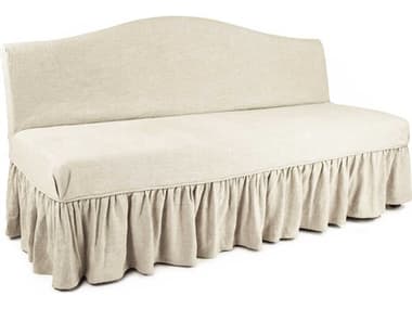 Zentique 71&quot; Cream Linen Cotton Fabric Upholstered Accent Bench ZENZEN105L002A043