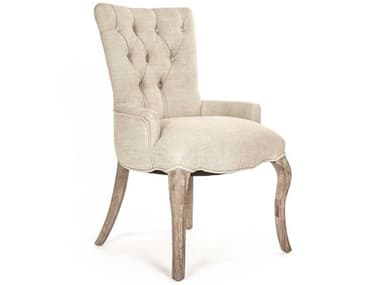 Zentique 19" Cream Fabric Tufted Accent Chair ZENCF005E2553A015A
