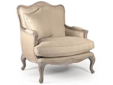 Zentique 35" Beige Fabric Accent Chair ZENCFH111E272JUTEH009