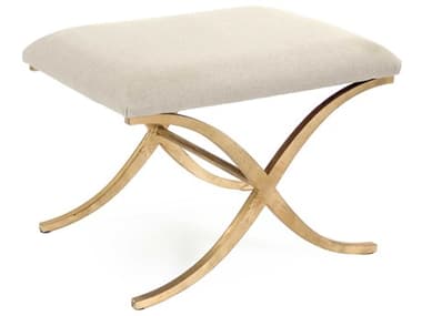 Zentique Amara Natural Linen Accent Bench ZENCFH430A003
