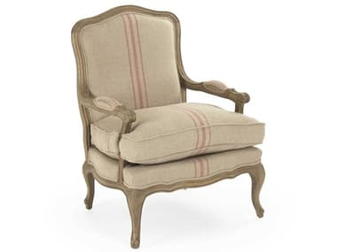 Zentique Bastille 28" Cream Fabric Accent Chair ZENCFH0041E2553STRIPERED