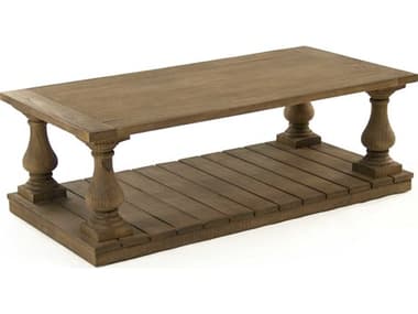 Zentique 55" Rectangular Wood Stained Natural Coffee Table ZENCT500701