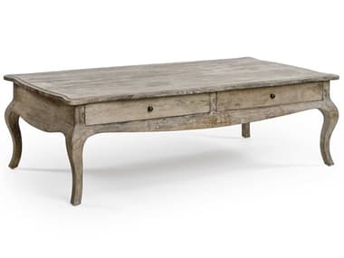 Zentique 51&quot; Rectangular Wood Limed Grey Coffee Table ZENT013E272