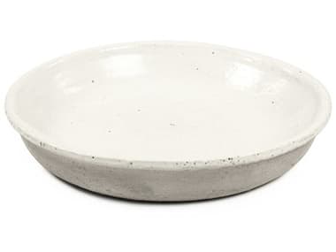 Zentique Distressed White 15" Decorative Plate ZEN9702SA25A