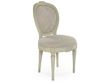 Zentique Birch Wood Beige Fabric Upholstered Side Dining Chair ZENLISH142287