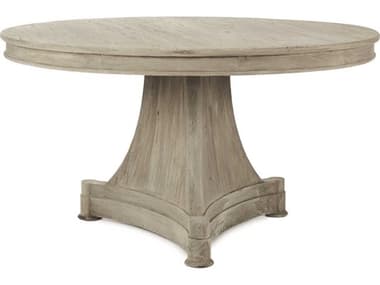 Zentique 55" Round Wood Dry Natural Dining Table ZENLIS102538