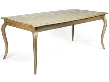 Zentique 79" Rectangular Wood Limed Grey Dining Table ZENT015E272