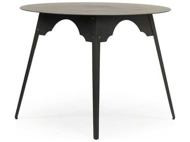 Zentique 33" Round Metal Black End Table ZENEZT160571L