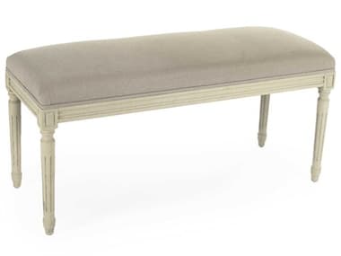 Zentique Lille 40" Natural Linen Gray Fabric Upholstered Accent Bench ZENB014309A003WONAILHEAD