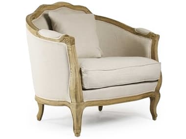 Zentique Maison 40&quot; Cream Fabric Accent Chair ZENCFH0071E255A003