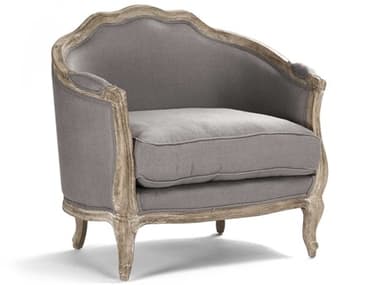 Zentique Maison 40" Gray Fabric Accent Chair ZENCFH0071E272A048