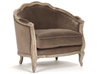 Zentique Maison 40" Brown Fabric Accent Chair ZENCFH0071E272V011