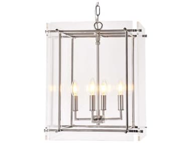 Zentique 4-Light Chrome Clear Candelabra Chandelier ZENZD50714N