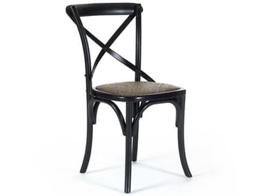 Zentique Parisienne Birch Wood Black Side Dining Chair ZENFC0353011BROWNSEAT