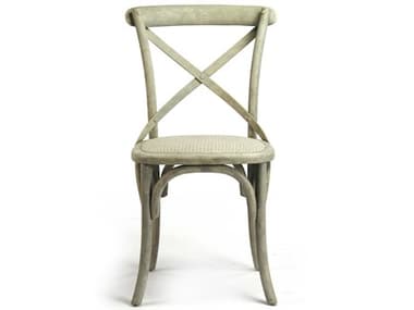 Zentique Parisienne Oak Wood Beige Side Dining Chair ZENFC035309