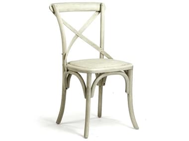 Zentique Parisienne Birch Wood White Side Dining Chair ZENFC035CC010