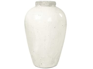 Zentique Distressed White 15" Vase ZEN4871LA25A