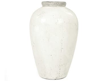 Zentique Distressed White 12" Vase ZEN4871SA25A