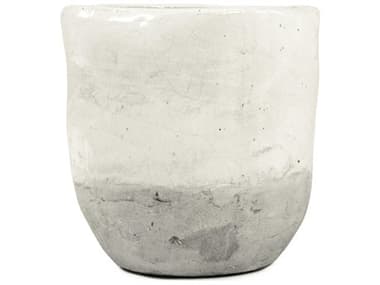 Zentique Distressed White 9" High Vase ZEN7793LA25A