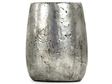 Zentique Distressed Metallic Silver 9'' High Vase ZEN9344MA840