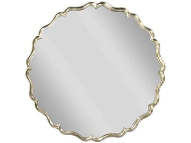 Zentique Agape Distressed Silver 36'' Wide Round Wall Mirror ZENELT150047