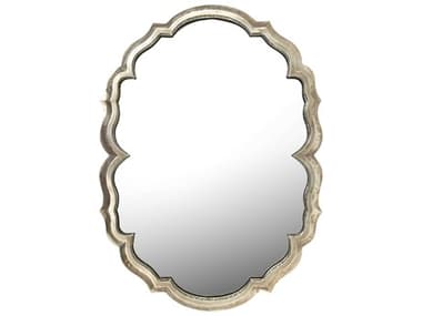 Zentique Epine Distressed Silver 29''W x 40''H Wall Mirror ZENEZT142331