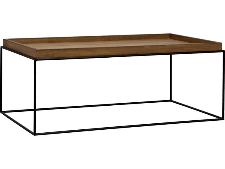 Noir Furniture Gold Teak 46'' Wide Rectangular Coffee Table NOIGTAB1046GT